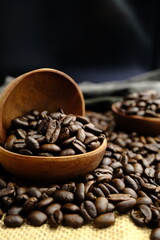 coffee beans after the roasting process