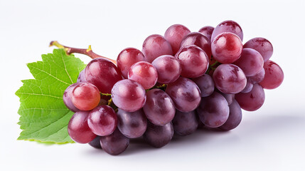 Fototapeta premium Bunch of red grapes isolated on white