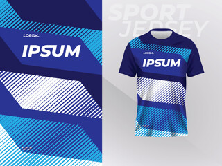 blue jersey shirt mockup template design for sport uniform
