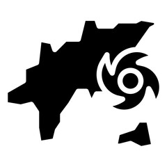 TROPICAL STORMS filled outline icon,linear,outline,graphic,illustration