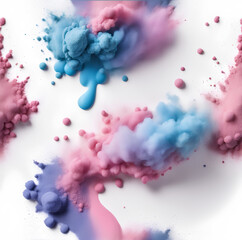 Fototapeta na wymiar pink and blue powder blend splash 