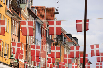 The Nyhavn or New Haven in Copenhagen, Denmark, Europe - obrazy, fototapety, plakaty
