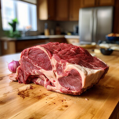 raw meat on a cutting board