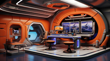 Beyond Today's Imagination: Futuristic Interior Design as Conceived by Generative AI