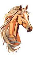 Horse clipart, created with Generative Ai technology	
