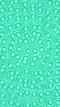 Green bubbles loop, abstract voronoi pattern background. Vertical video.