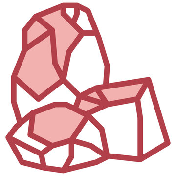 pink rocks outline style clip art preview