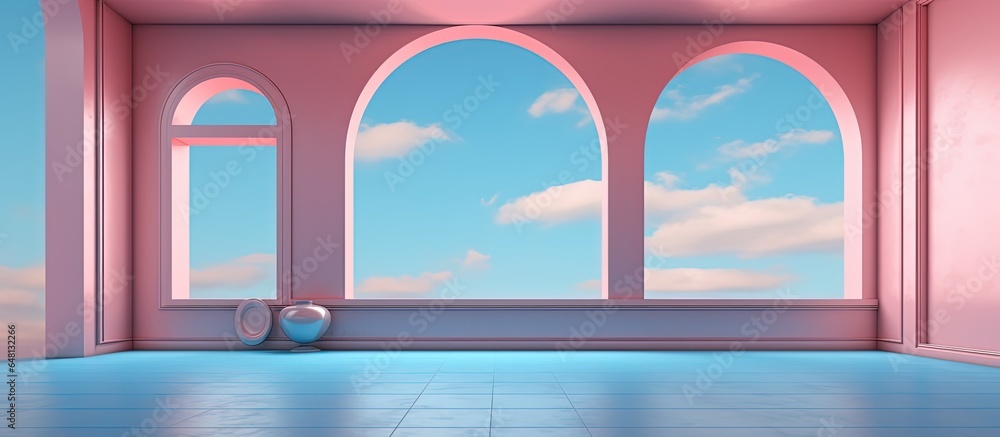 Poster representation of an interior with no objects