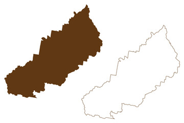 Singleton Council (Commonwealth of Australia, New South Wales, NSW) map vector illustration, scribble sketch Singleton map