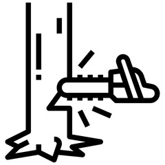 DEFORESTATION filled outline icon,linear,outline,graphic,illustration