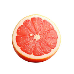 one juicy, bright slice of grapefruit 