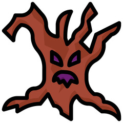 DEAD TREE filled outline icon,linear,outline,graphic,illustration