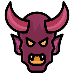 EVIL filled outline icon,linear,outline,graphic,illustration