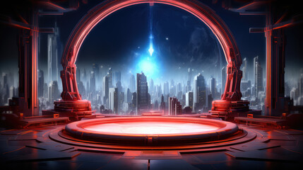 Obraz premium Beyond Today's Imagination: Futuristic Interior Design as Conceived by Generative AI