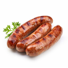 sausages on a white background