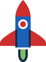 rocket isolated on white