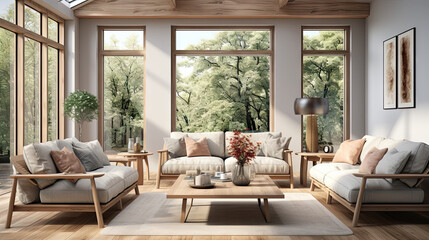 Scandinavian Style Living Room with Modern Furnishings