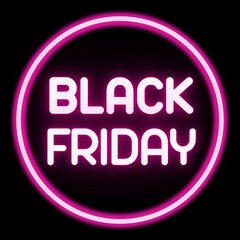 Sign Black Friday Purple Neon