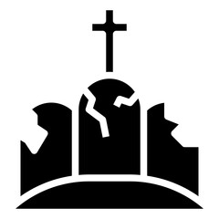 GRAVEYARD filled outline icon,linear,outline,graphic,illustration