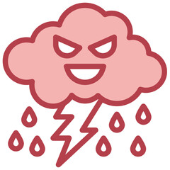 THUNDER filled outline icon,linear,outline,graphic,illustration