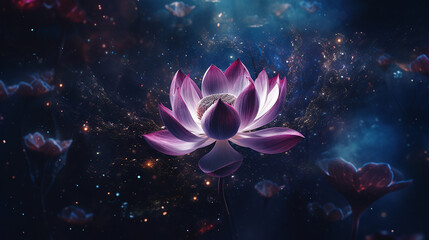 Lotus flower galaxy in petals