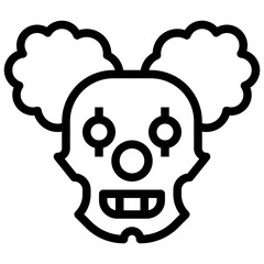 CLOWN filled outline icon,linear,outline,graphic,illustration