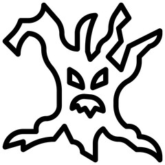 DEAD TREE filled outline icon,linear,outline,graphic,illustration