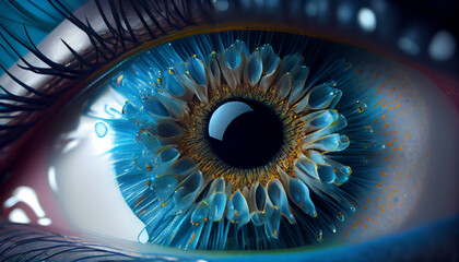 beautiful blue eye - obrazy, fototapety, plakaty