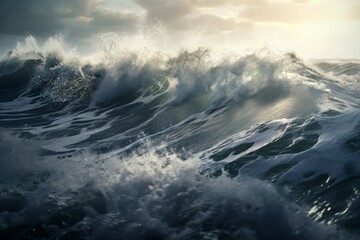 Sea surf wave. Generate Ai