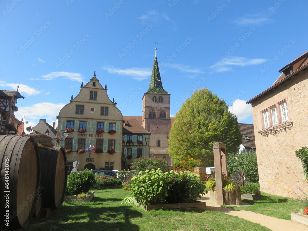 Poster turckheim, haut-rhin, alsace, france, plus beaux villages de france