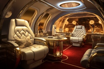 Image of a luxurious aircraft. Generative AI