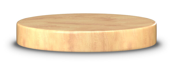 wooden stage podium 3d render for product