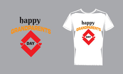Happy grandparents day t shirt design with text typography design.