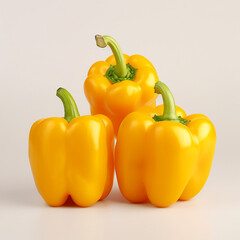 "Sunny Sensation: Photorealistic Yellow Pepper Stock Photo"


