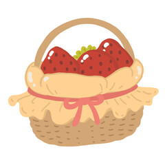 Tasty Strawberry in basket 