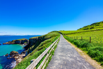 Hiking at giants causeway, Northern ireland