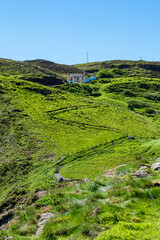 Hiking at giants causeway, Northern ireland