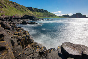 Hiking at giants causeway, Northern ireland