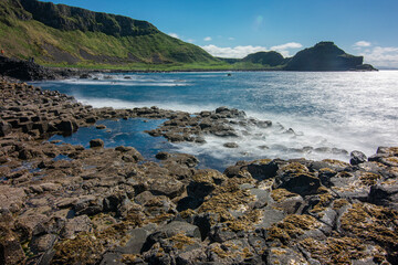 Hiking at giants causeway, Northern ireland