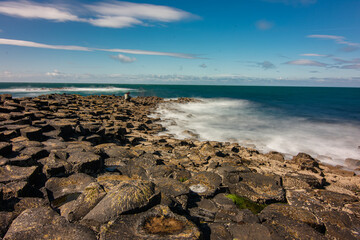 Hiking at giants causeway, Northern ireland