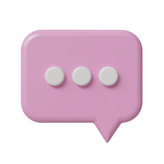 Fototapeta premium chat bubble Icon. 3d render illustration.