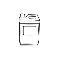 garden canister in outline style on white background
