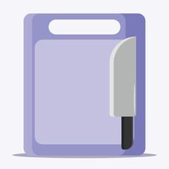 Chopping board icon. Subtable to place on kitchen, kitchenware, etc.