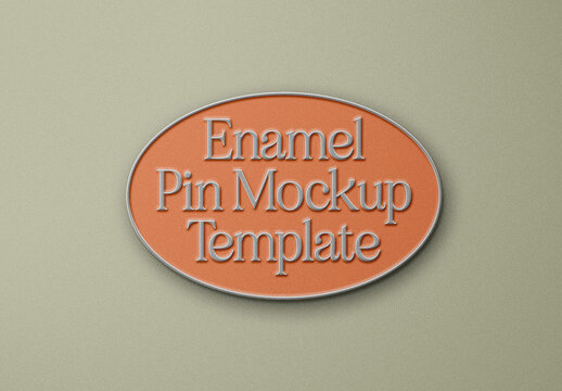 Enamel Pin Mockup Template