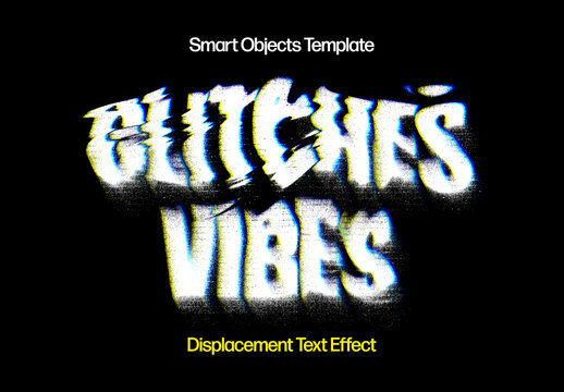 Distortion Text Effect Mockup