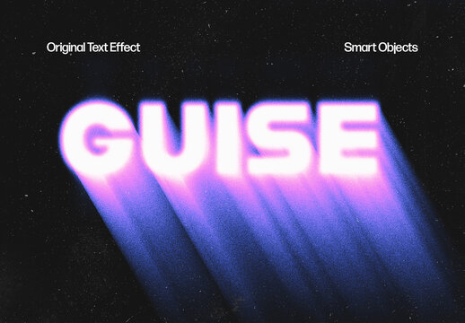 Rocketing Text Effect Mockup