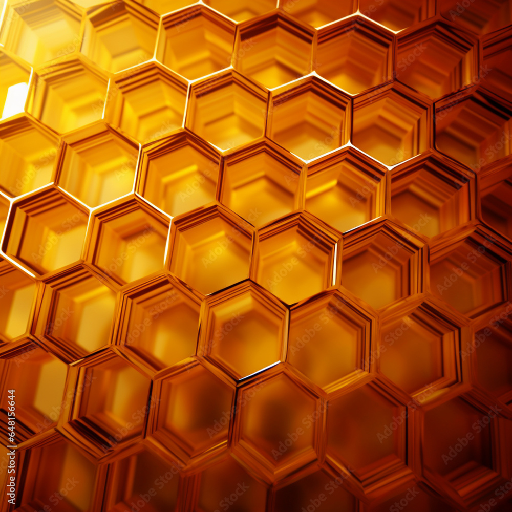 Poster honeycomb pattern background image.