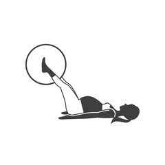 illustration of pregnant exercise, vector art.
