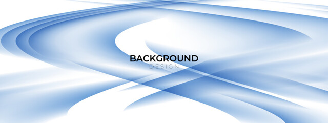 Relaxing blue background with abstract wavy shapes. Trendy white blue color.