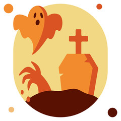 Obraz na płótnie Canvas Ghoulish Graveyard icon